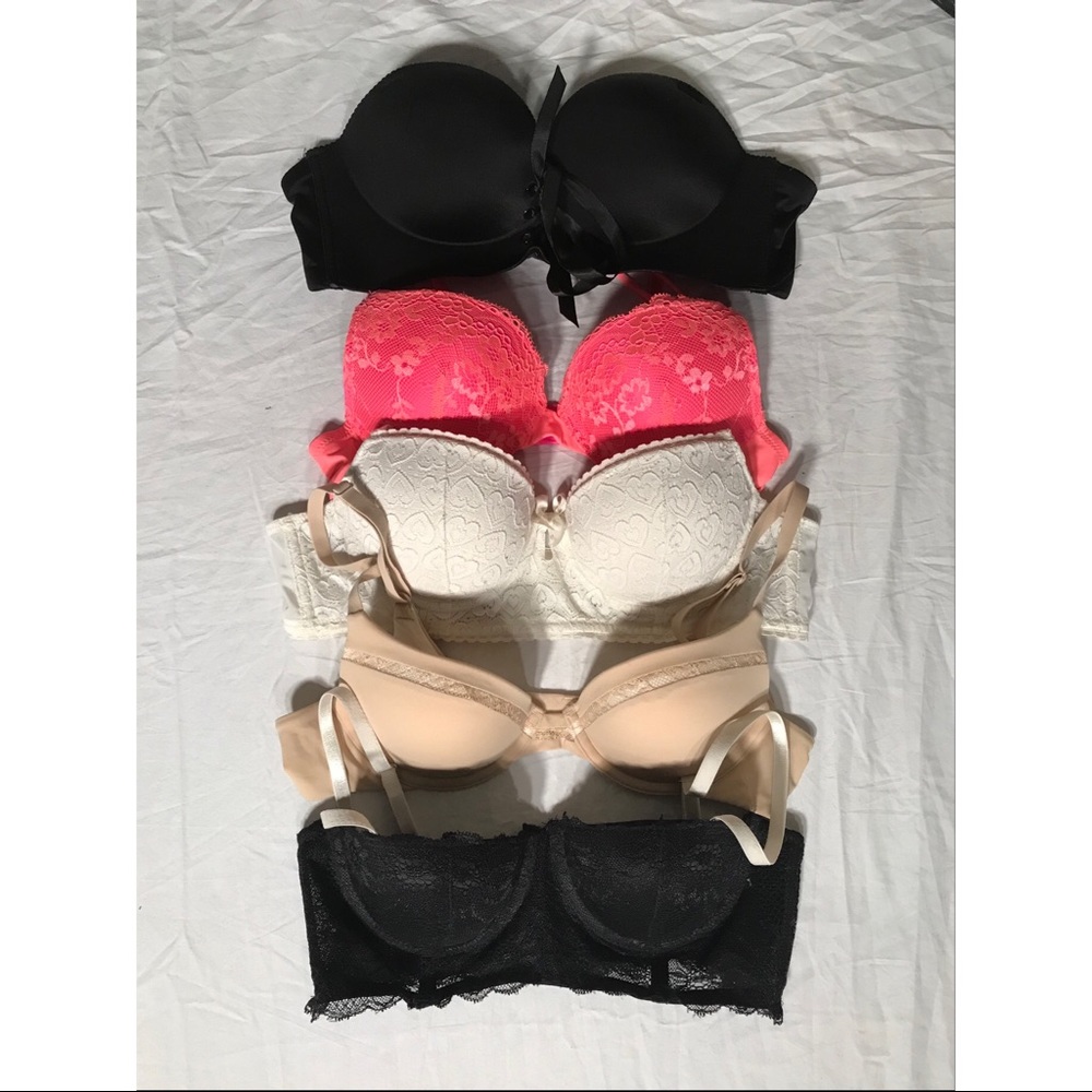 Aerie Maiden Form Push Up Bra Bundle Lot Strapless